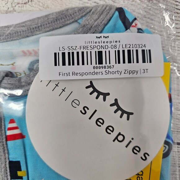 NIB Little Sleepies First Responders Shorty Zippy Size 3T - Picture 2 of 3